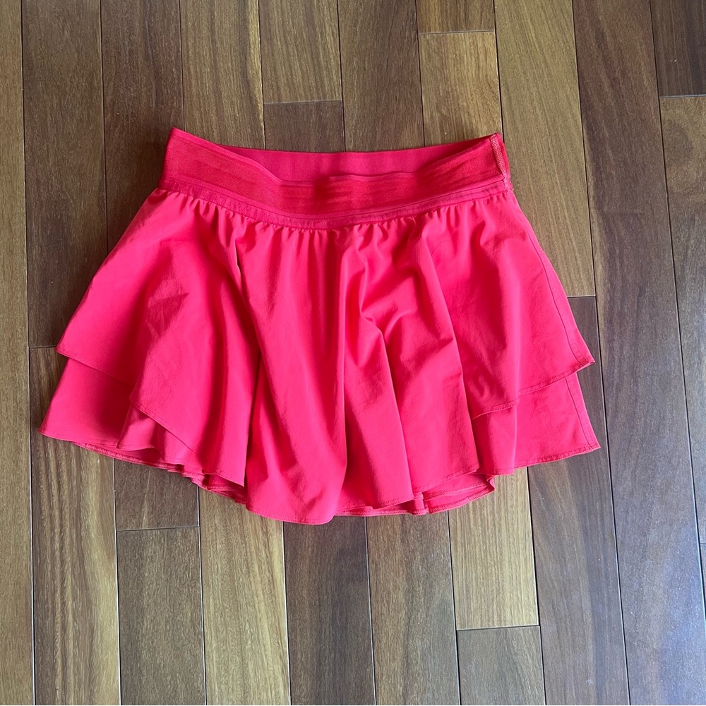 Lululemon Red Ruffle Skirt